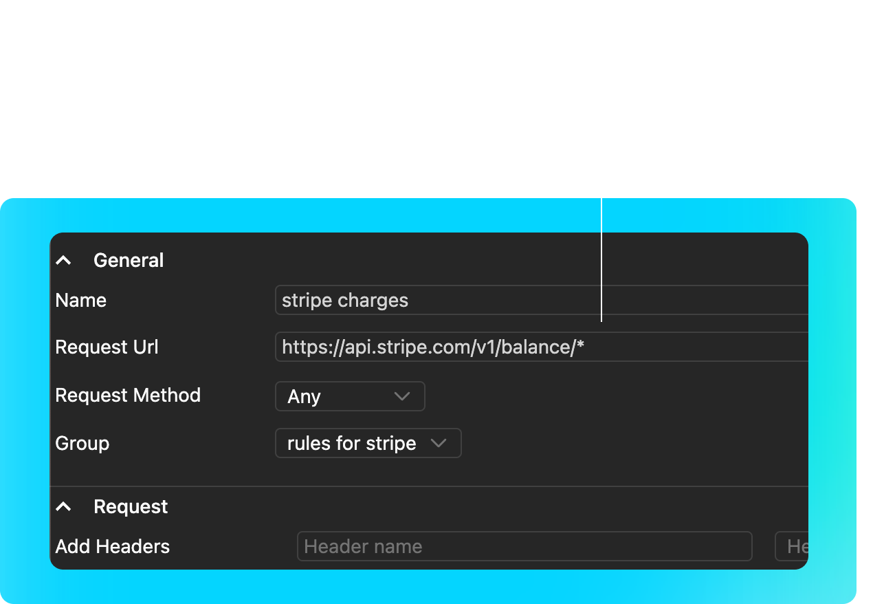 regex filters for requests